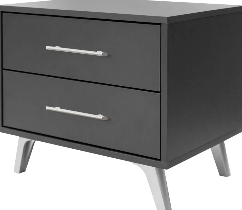 Meble Dla Dzieci|Szafki Nocne>Stolar owa szafka nocna z szufladami 54 cm BILL grafit