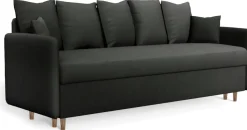 Meble Dla Dzieci|Kanapy I Sofy>Meble Grand Grafitowa trzyosobowa sofa z funkcją spania do salonu GRATO