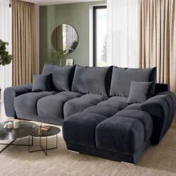 Narożniki>BROMARKT Grafitowy narożnik NUBES funkcja spania