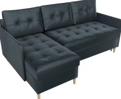 Meble Dla Dzieci|Narożniki>IZABELLA MEBLE Grafitowy narożnik z funkcją spania i pojemnikiem do salonu FADO