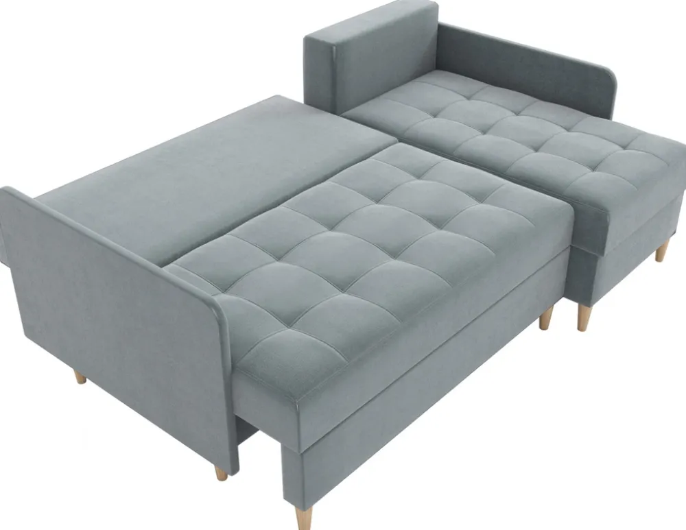 Meble Dla Dzieci|Narożniki>IZABELLA MEBLE Grafitowy narożnik z funkcją spania i pojemnikiem do salonu FADO