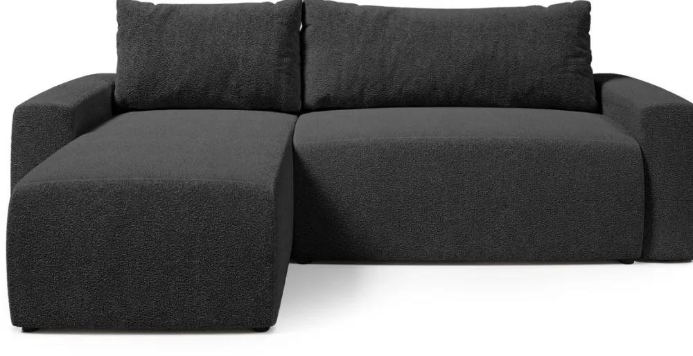 Meble Dla Dzieci|Meble Młodzieżowe>BROMARKT Grafitowy narożnik z funkcją spania i pojemnikiem PLUSH L baranek