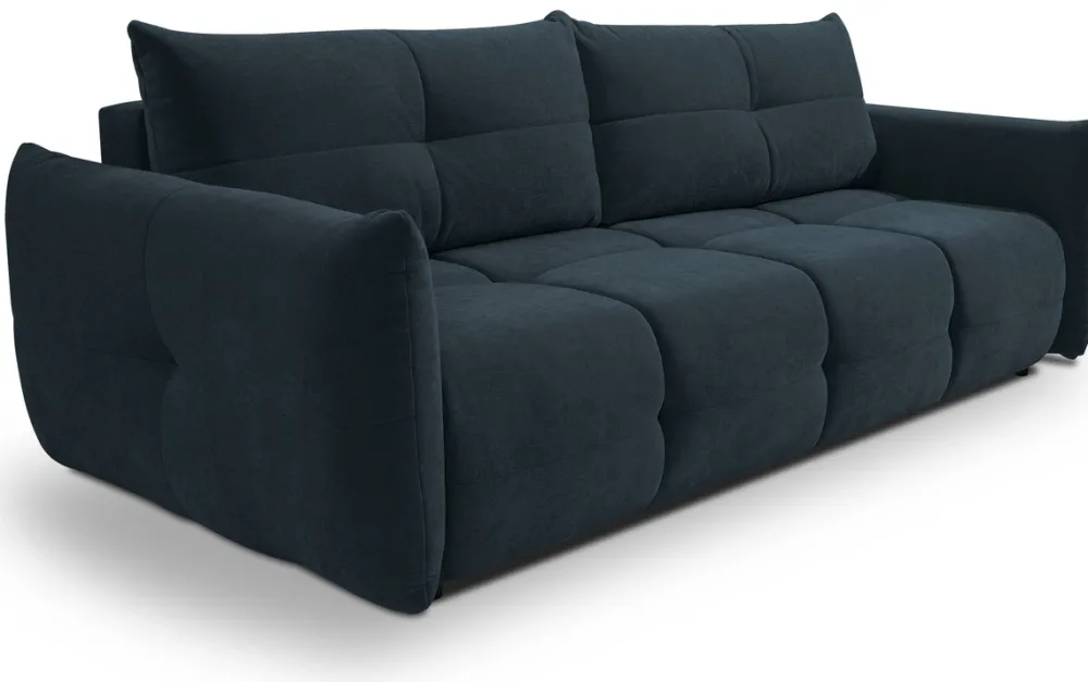 Meble Dla Dzieci|Kanapy I Sofy>LASKI Granatowa kanapa do salonu z funkcją spania i pojemnikiem BERGAMO