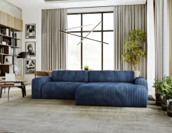 Narożniki|Meble Dla Dzieci></noscript>Polak Meble Granatowa kanapa narożna do salonu SEFO