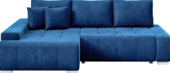 Meble Dla Dzieci|Meble Młodzieżowe>BROMARKT Granatowa kanapa narożna z funkcją spania do salonu VANESSA