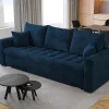 Meble Młodzieżowe|Kanapy I Sofy>BROMARKT Granatowa kanapa rozkładana z funkcją spania do salonu LUIS