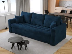 Meble Młodzieżowe|Kanapy I Sofy>BROMARKT Granatowa kanapa rozkładana z funkcją spania do salonu LUIS