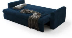Meble Młodzieżowe|Kanapy I Sofy>BROMARKT Granatowa kanapa rozkładana z funkcją spania do salonu LUIS