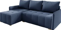 Meble Dla Dzieci|Narożniki>Meble Grand Granatowa rogówka do salonu z funkcją spania GLORIA