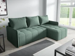 Meble Dla Dzieci|Narożniki>Meble Grand Granatowa rogówka do salonu z funkcją spania GLORIA