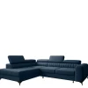 Narożniki>NEXT COLLECTION Granatowa rogówka do salonu PAULLETTO funkcja spania pojemnik