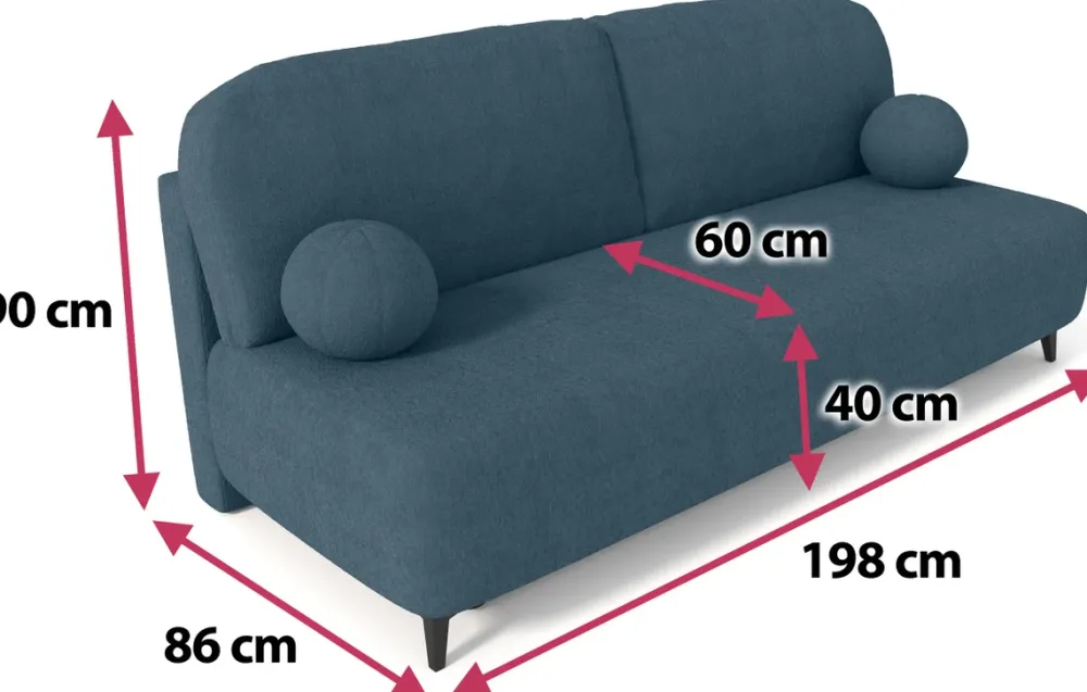 Meble Dla Dzieci|Kanapy I Sofy>Meble Grand Granatowa sofa z funkcją spania do salonu SILVIO