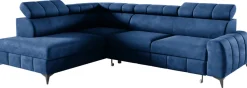 Narożniki>Meble Grand Granatowy narożnik do salonu z funkcją spania SOFFO