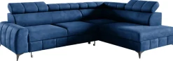 Narożniki>Meble Grand Granatowy narożnik do salonu z funkcją spania SOFFO