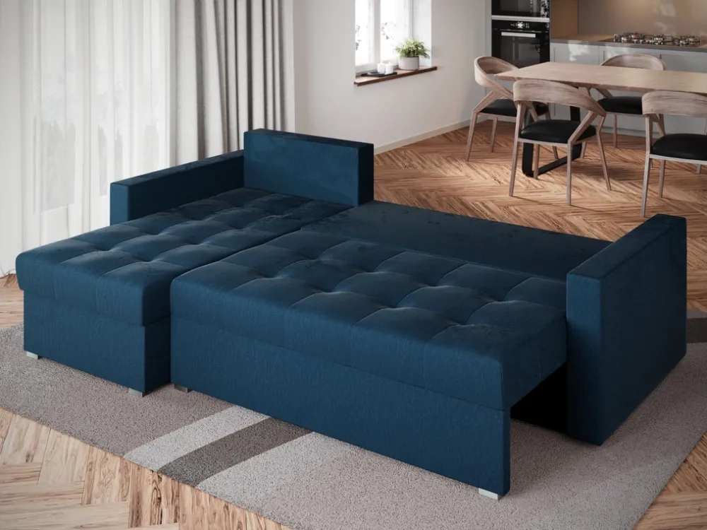 Meble Dla Dzieci|Meble Młodzieżowe>BROMARKT Granatowy narożnik z funkcją spania HOT L