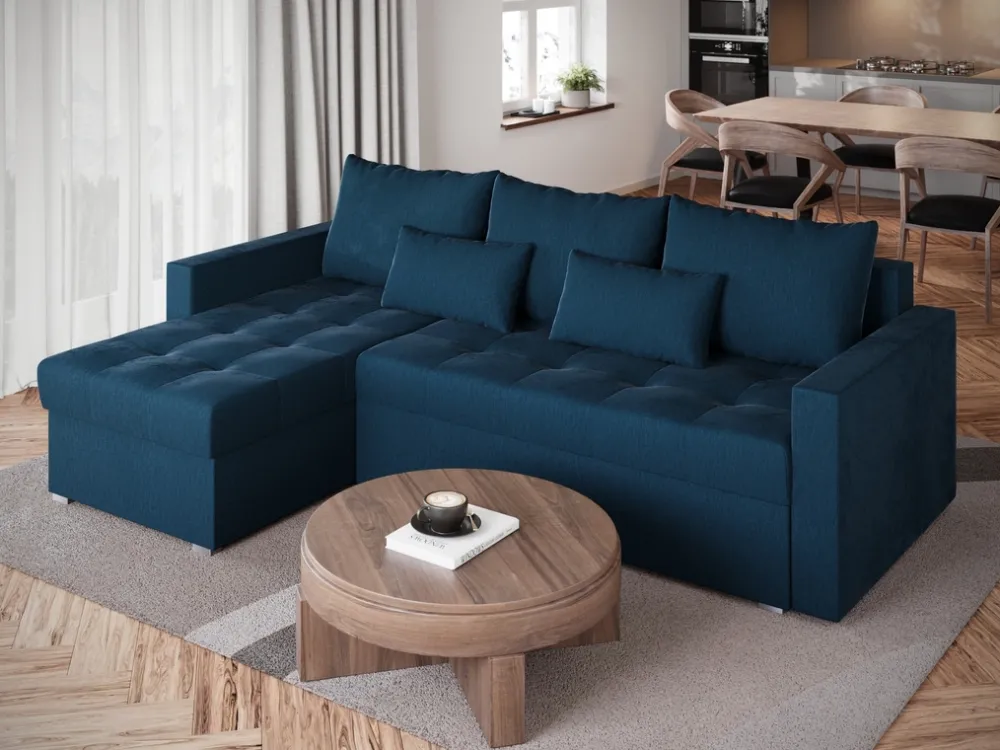 Meble Dla Dzieci|Meble Młodzieżowe>BROMARKT Granatowy narożnik z funkcją spania HOT L