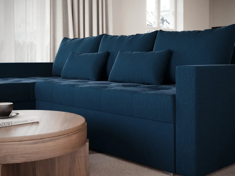 Meble Dla Dzieci|Meble Młodzieżowe>BROMARKT Granatowy narożnik z funkcją spania HOT L