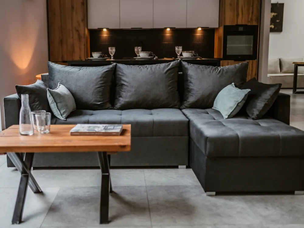 Meble Dla Dzieci|Meble Młodzieżowe>BROMARKT Granatowy narożnik z funkcją spania HOT L