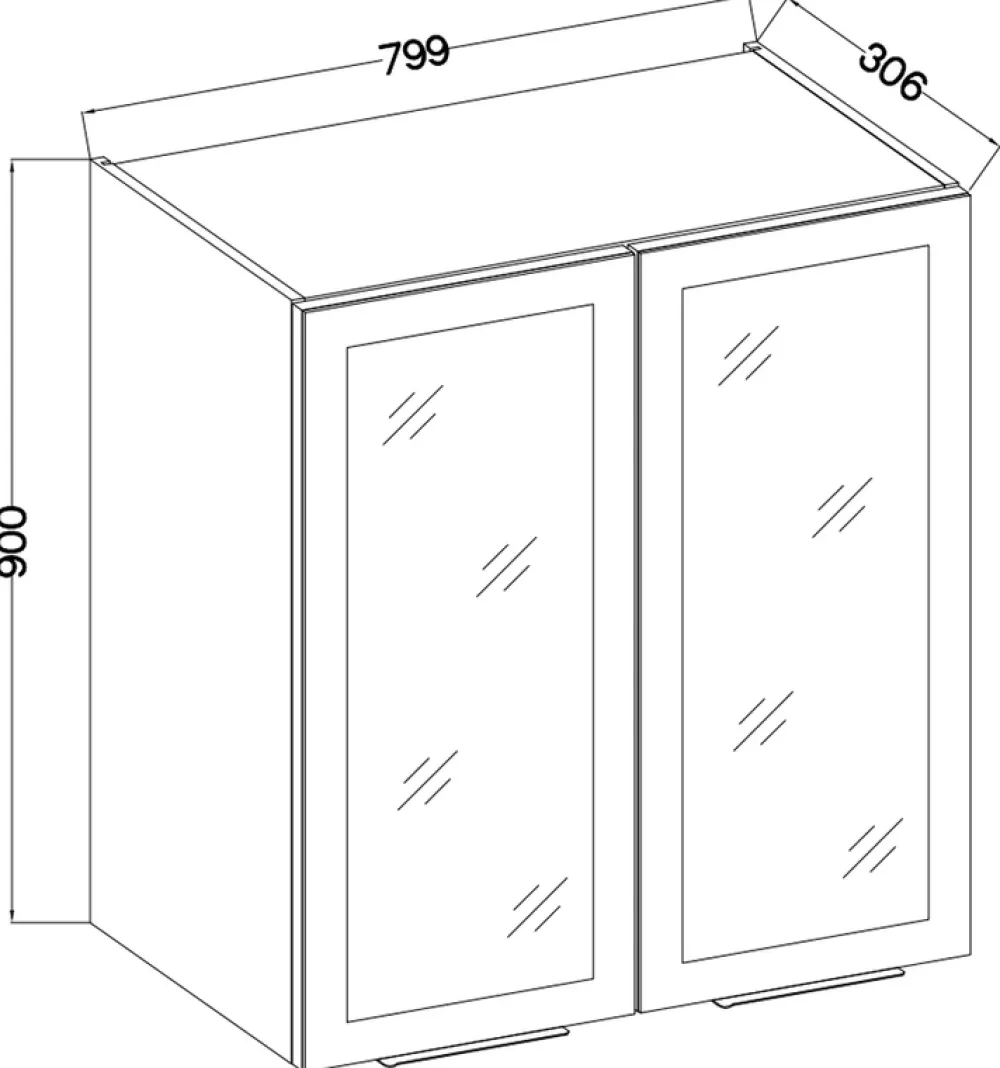 Meble Kuchenne>Lempert Górna szafka kuchenna wisząca 80 cm MARGARET