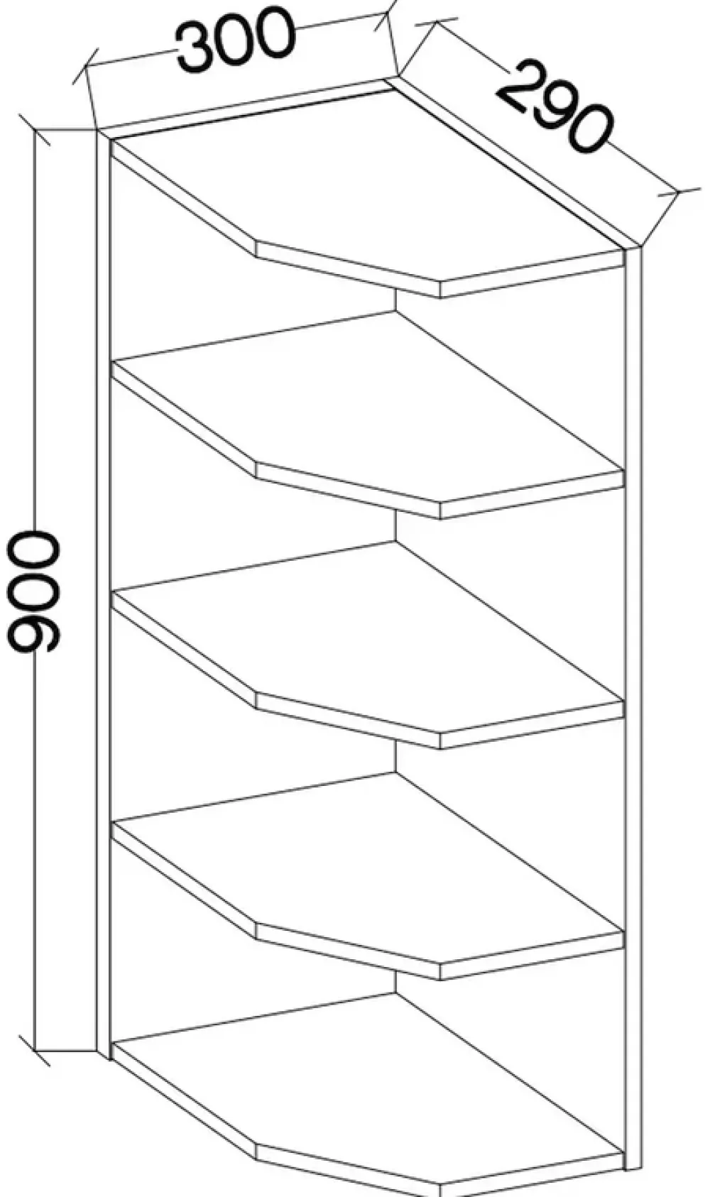 Meble Kuchenne>Lempert Górny regał narożny SUNSHINE antracyt