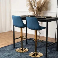 Hokery></noscript>MEBEL ELITE Hoker do kuchni 81 cm granatowy AVROS