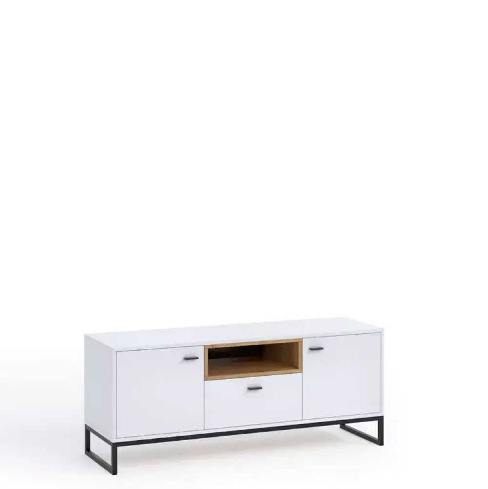 Zestawy Mebli Młodzieżowych|Szafki Rtv>GiB Meble Industrialna biała szafka RTV OLI