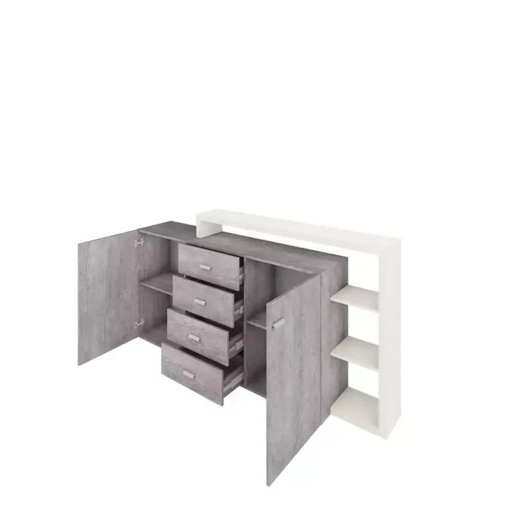 Zestawy Mebli Do Salonu|Komody>Helvetia Industrialna komoda TABU beton Colorado