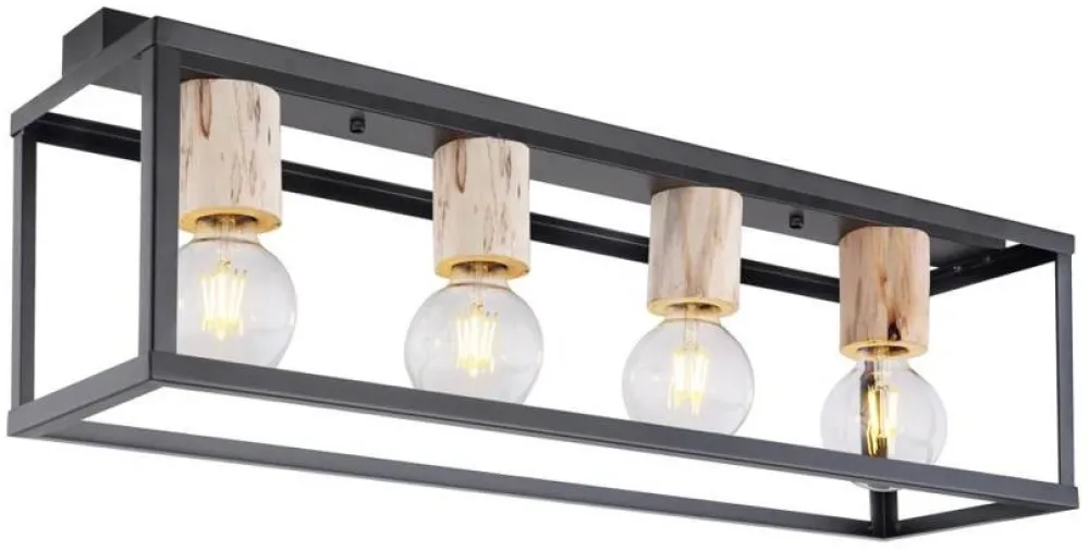 Oświetlenie Jadalni|Oświetlenie Kuchni>Candellux Lighting Industrialna lampa sufitowa RETRO 4xE27