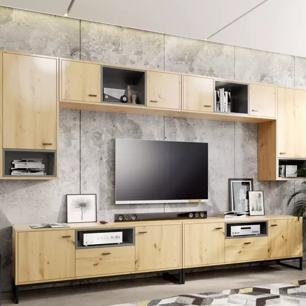 Zestawy Mebli Młodzieżowych|Zestawy Mebli Do Salonu>GiB Meble Industrialna szafka wisząca artisan 105 cm OLI