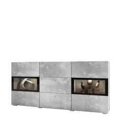 Zestawy Mebli Do Salonu></noscript>Helvetia Industrialne meble do salonu BARRET beton jasny