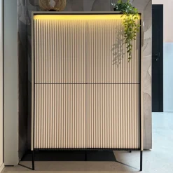 Zestawy Mebli Do Salonu|Witryny></noscript>lenart. Innowacyjna witryna na książki do salonu z oświetleniem dąb artisan 90 cm TREND