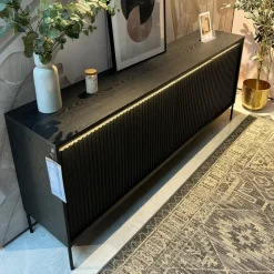 Zestawy Mebli Do Salonu|Witryny></noscript>lenart. Innowacyjna witryna na książki do salonu z oświetleniem dąb artisan 90 cm TREND