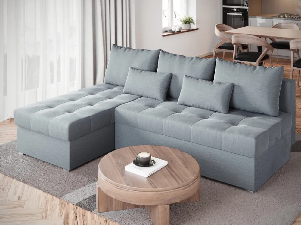 Meble Dla Dzieci|Meble Młodzieżowe>BROMARKT Jasnoszary narożnik z funkcją spania do salonu HOT SLIM