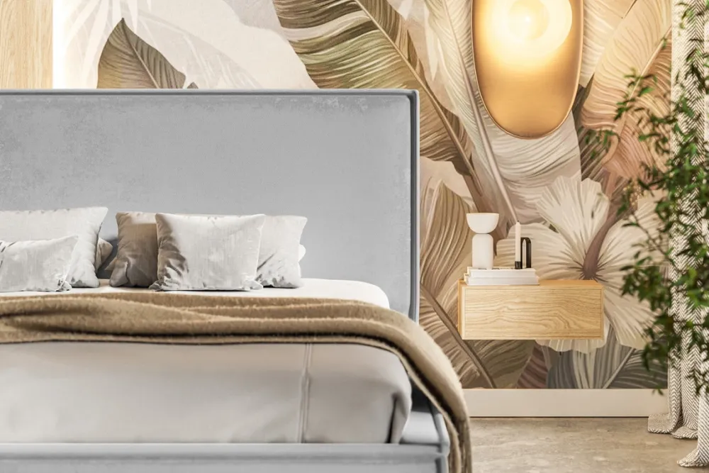 Meble Dla Dzieci|Łóżka Młodzieżowe>Riban Jednoosobowe łóżko tapicerowane 120x200 cm z pojemnikiem PARISIO beżowe