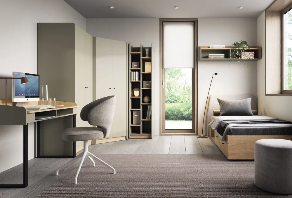 Meble Dla Dzieci|Łóżka Młodzieżowe>MEBLAR Jednoosobowe łóżko 120x200 cm do pokoju dziecka z szufladami ALDENO dąb baltic dune