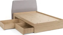 Meble Dla Dzieci|Meble Młodzieżowe>MEBLAR Jednoosobowe łóżko 120x200 cm do pokoju dziecka z szufladami ALDENO dąb olejowany