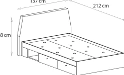Meble Dla Dzieci|Meble Młodzieżowe></noscript>MEBLAR Jednoosobowe łóżko 120x200 cm do pokoju dziecka z szufladami ALDENO dąb olejowany