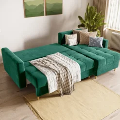 Meble Dla Dzieci|Meble Młodzieżowe>BROMARKT Kanapa narożna butelkowa zieleń LIZBONA