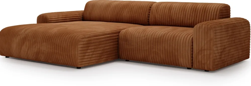 Narożniki>Polak Meble Kanapa narożna do salonu sztruksowa SEFO