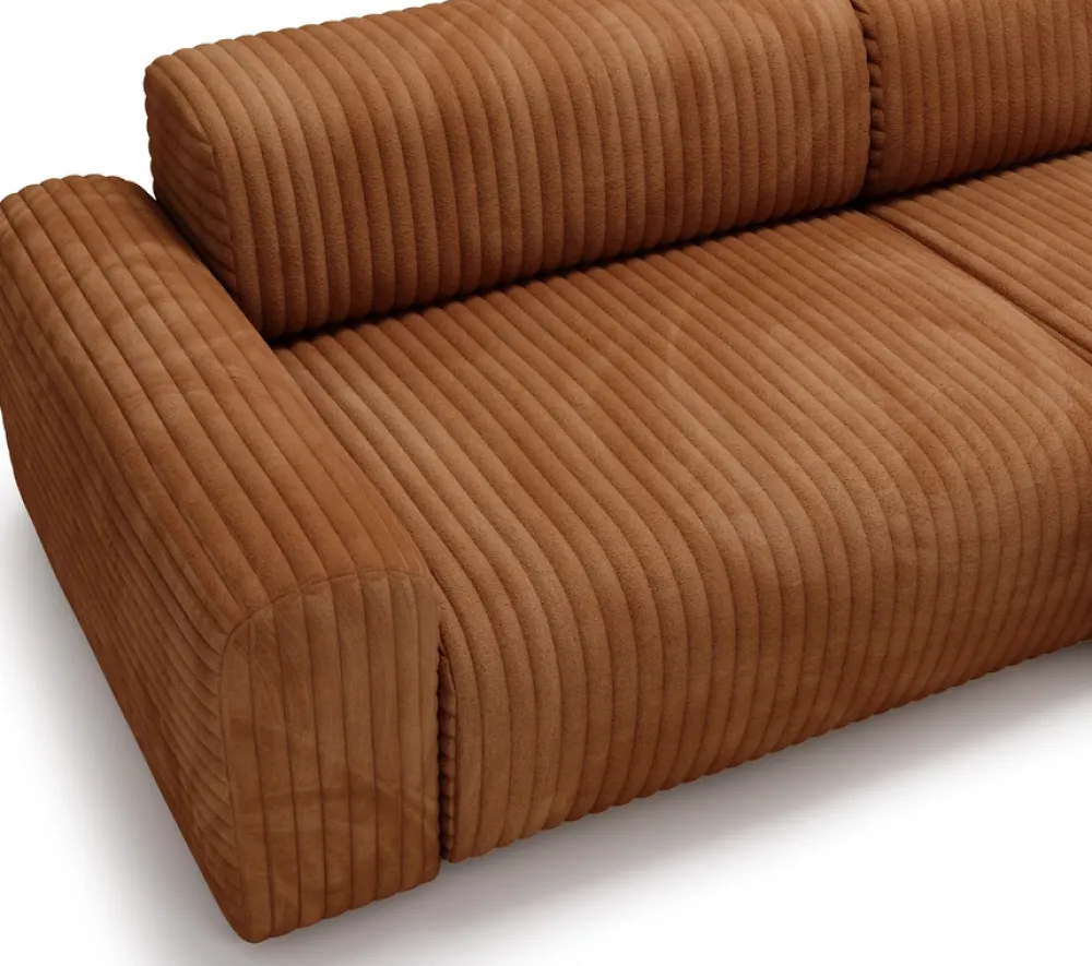 Narożniki>Polak Meble Kanapa narożna do salonu sztruksowa SEFO