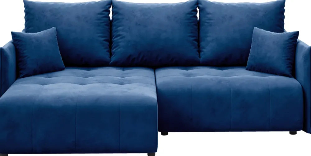 Meble Dla Dzieci|Meble Młodzieżowe>BROMARKT Kanapa narożna granatowa do salonu z funkcją spania HUDSON