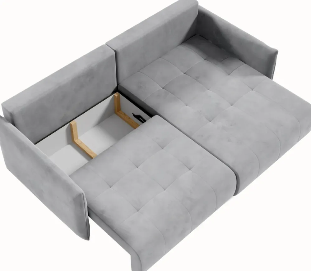 Meble Dla Dzieci|Meble Młodzieżowe>BROMARKT Kanapa narożna granatowa do salonu z funkcją spania HUDSON