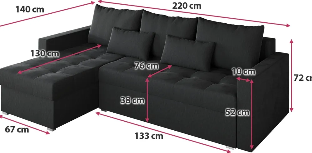 Meble Dla Dzieci|Meble Młodzieżowe>BROMARKT Kanapa narożna rozkładana HOT L