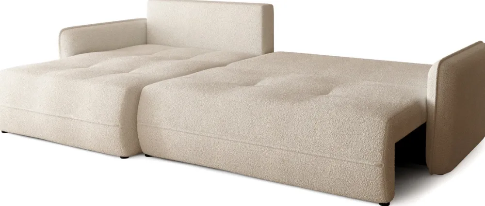 Meble Dla Dzieci|Meble Młodzieżowe>BROMARKT Kanapa narożna z funkcją spania do salonu boucle CLAUDIO