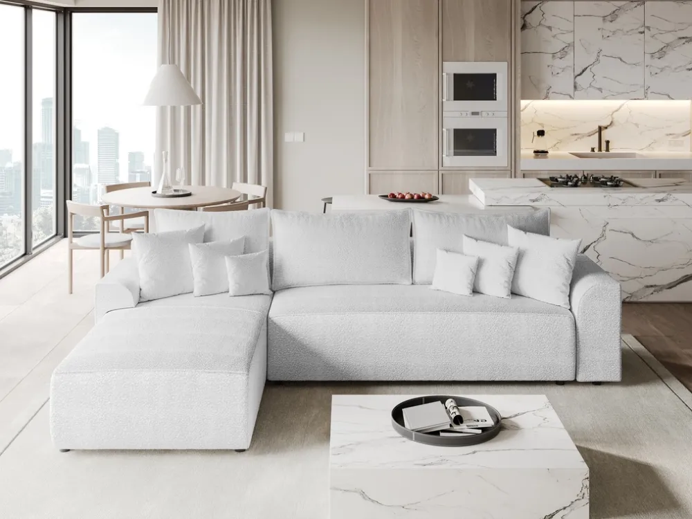 Meble Dla Dzieci|Meble Młodzieżowe>BROMARKT Kanapa narożna z funkcją spania SYDNEY boucle