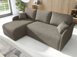 Narożniki></noscript>IZABELLA MEBLE Kanapa narożna z funkcją spania i pojemnikiem boucle MALEN