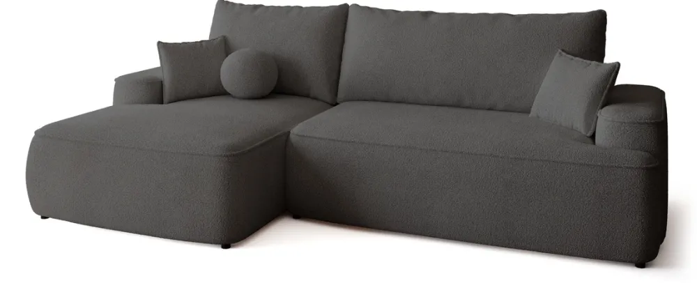 Meble Dla Dzieci|Narożniki>BROMARKT Kanapa narożna z funkcją spania i pojemnikiem CARMELLO boucle