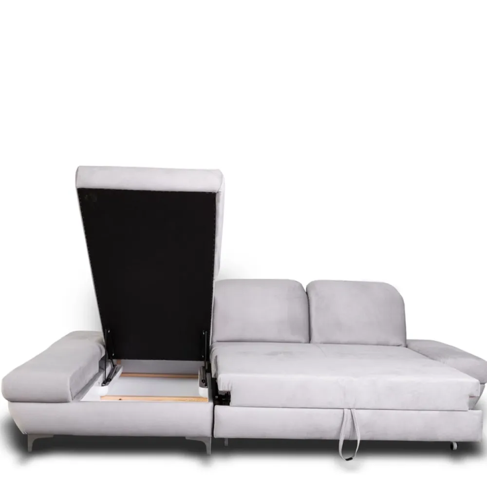 Narożniki>NEXT COLLECTION Kanapa rogowa z funkcją spania SYMPHONY regulowane zagłówki