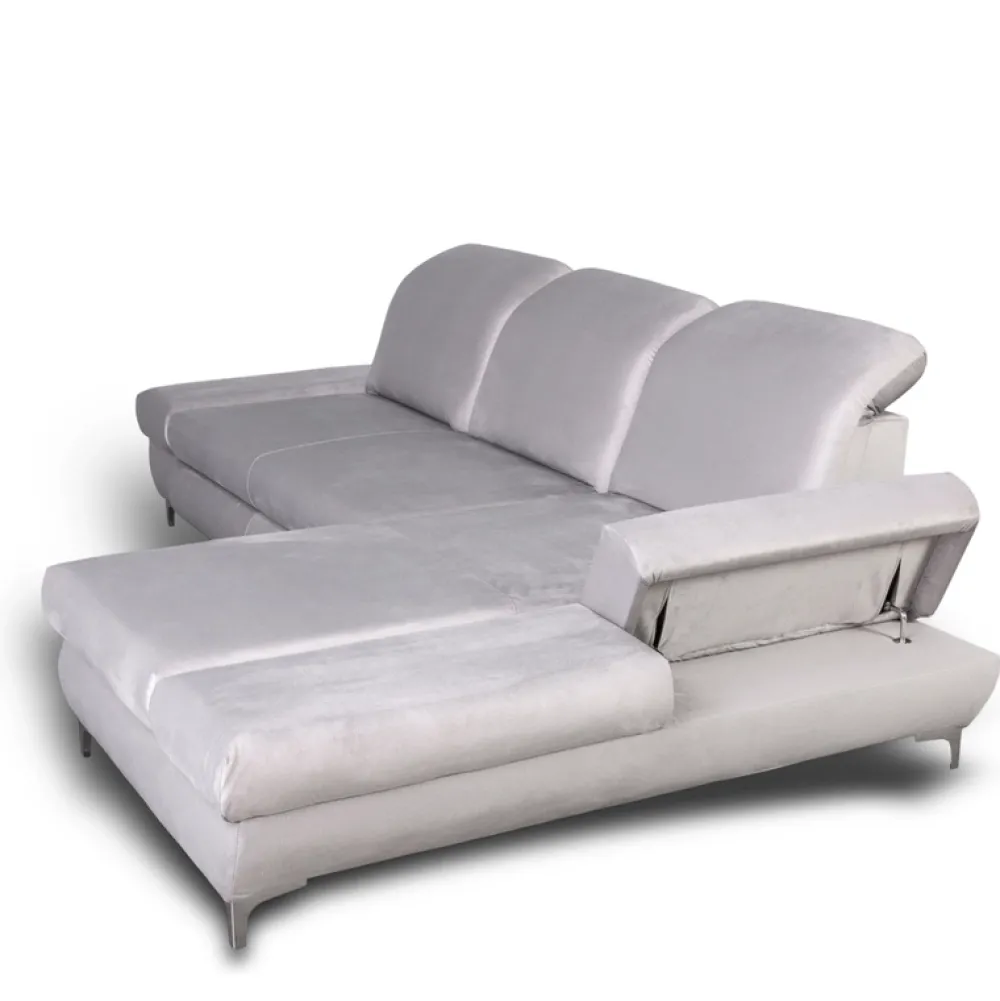 Narożniki>NEXT COLLECTION Kanapa rogowa z funkcją spania SYMPHONY regulowane zagłówki