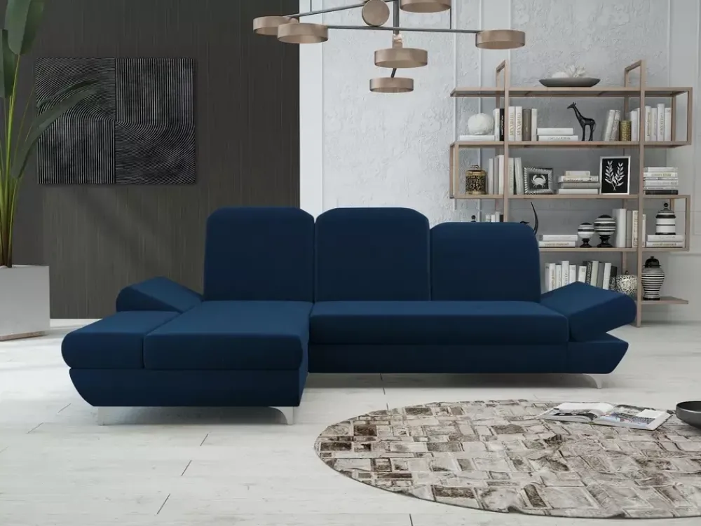 Narożniki>NEXT COLLECTION Kanapa rogowa z funkcją spania SYMPHONY regulowane zagłówki